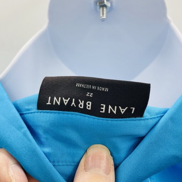 Lane Bryant Womens Plus Size 22 No Peek Collection Short Sleeve Belt Blouse 338 - Picture 6 of 10